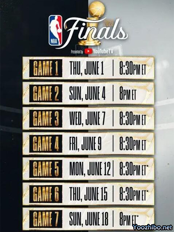 2023NBA总决赛赛程直播时间表