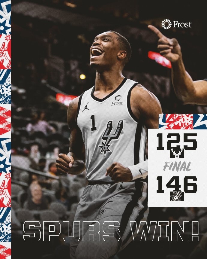 马刺146-125大胜雄鹿  <a href=/qiuxingjieshao/mianfeilanqiu/124.html target=_blank class=infotextkey>穆雷</a>21+9 字母哥28分