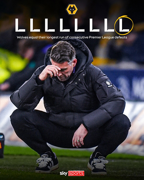 狼队“死亡赛程”来了：17轮仅2分垫底，下周两碰<a href=/mianfeizuqiu/manlian/ target=_blank class=infotextkey>曼联</a>+再踢枪手<a href=/mianfeizuqiu/liverpool/ target=_blank class=infotextkey>利物浦</a>